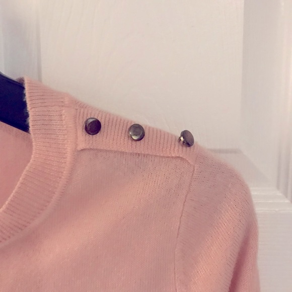 Primark Pink Pullover Sweater with button shoulder and cuffs, size small - Picture 3 of 4